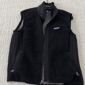 Patagonia Black Sherpa Fleece Vest